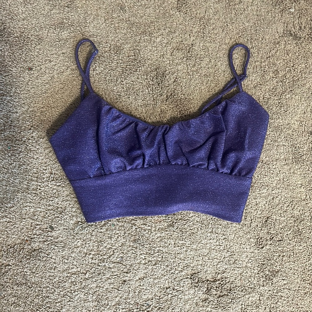 Sparkly purple crop tank
